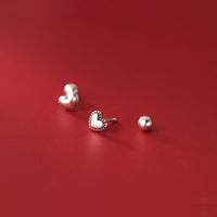 Solid Heart Shape Stud Earring - ESB016