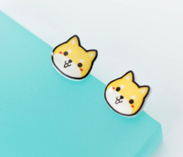 Cute Yellow Kitty Stud Earrings - SS062