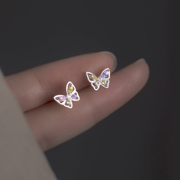 Colorful Butterflies Studs Earrings - SS061