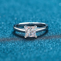 Princess Cut Statement Ring; Moissanite Square Shape Rings - RM037