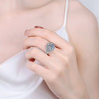 Moissanite Diamond ring for women on model, astonishing diamond rings