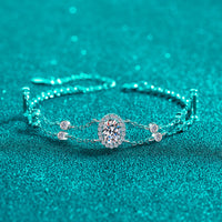 Moissanite bracelet women front view