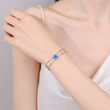 Moissanite bracelet women modeling