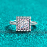 moissanite engagement rings|pink square 