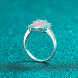 moissanite engagement rings|side view