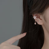 no piercing ear cuff earrings on modeling rose gold 