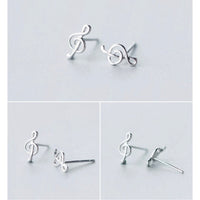 Music Note Treble clef icon Stud Earrings