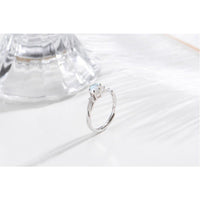 Moonstone Solitaire Slim Band Rings