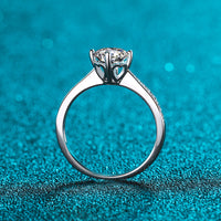 Moissanite Engagement Ring, 4-prong Solitaire Ring- RM031