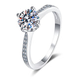 Moissanite Engagement Ring, 4-prong Solitaire Ring- RM031